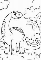 Dinosaure Pintar Brachiosaurus Dinossauro Coloringbay Dinossauros Giganotosaurus Lápis Coloridas Cera Pode Fornecer Colas Crianças Canetas sketch template