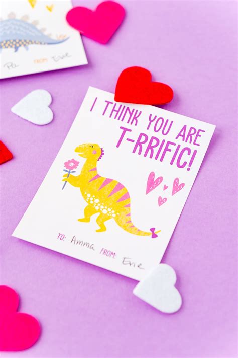 printable dinosaur valentine cards sugar  soul
