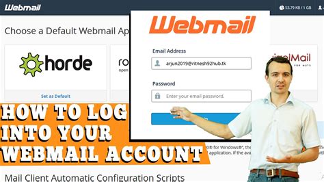 log   webmail account step  step youtube