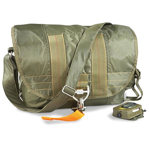 hq issue flight shoulder bag olive drab  military style