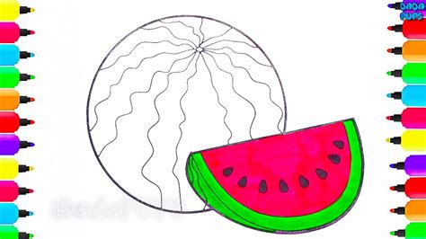 coloring watermeloncoloring pages fruitkids learn colors