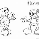 Cuphead Mugman бесплатные идеи вымышленные школа распечатки персонажи Bettercoloring Wip sketch template