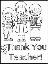 Coloring Teacher Thank Pages Card Students Teachers Happy Cards Say Colouring Kids Drawing Color Student Sheets School Activity Clipart Appreciation sketch template