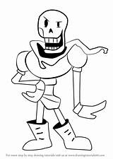 Undertale Papyrus Draw Drawing Coloring Pages Step Drawingtutorials101 Undertail Learn Printable Kids Drawings Sketch Anime Frisk Template Tutorial Game Souls sketch template