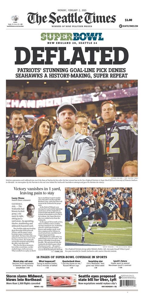 How Newspapers In Seattle And New England Reacted To The Super Bowl