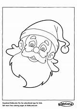 Coloring Kidloland Santas Face Worksheets Christmas Pages Printable sketch template