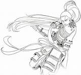 Samurai sketch template