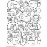 Coloring Pages Happy Campers Camper Retro Book Camping Trailer Books Colouring Doityourselfrv Thaneeya Adult Mcardle Sheets Template Vintage Patterns Adults sketch template