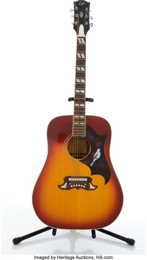 lyle   dove cherry burst acoustic guitar na musical lot  heritage auctions
