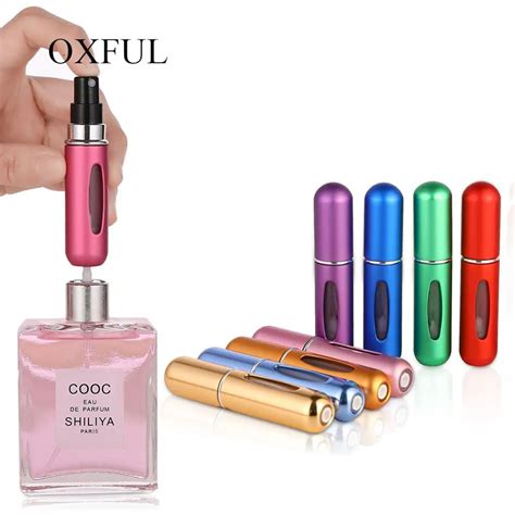 portable mini refillable perfume bottle  spray scent pump empty cosmetic containers