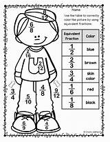 Fractions Coloring sketch template