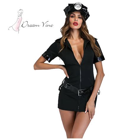 Adult Sexy Cop Costume Traffic Police Uniform Halloween Policewomen