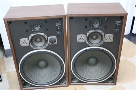 pair  vintage technics sb     floor standing speakers tested  picclick