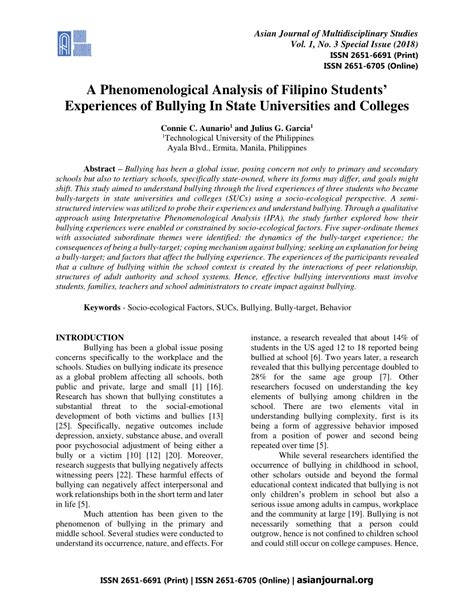 phenomenological analysis  filipino students experiences