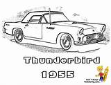 Thunderbird Coloring Pages Car Ford 1955 Cars Clipart Convertible Yescoloring Print 1958 Mustang Cliparts Bird Muscle Draw Drawings Gif Printable sketch template