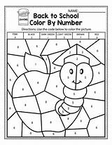 Number Color Worksheets Kindergarten Math Easy School Coloring Middle Pages Kids Fun Printable Grade 1st Preschool Back Activities Morning Excel sketch template