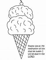 Coloring Ice Cream Pages Printable Cone Popsicle Kids Jesus Fudge Clipart School Color Sunday Lesson Colouring Drawing Cones Cliparts Bible sketch template