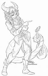 Tiefling Bard Sketch Character Quarter Virus Dnd Drawings Fantasy Deviantart Raffle Female Characters Dragons Dungeons Choose Board Paintings Favourites Add sketch template