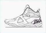 Jordan Drawing Coloring Shoe Sketch Drawings Pages Template Paintingvalley sketch template