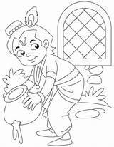 Krishna Coloring Pages Kids Thief Drawing Baby Janmashtami Colouring Butter Activities Printable Bheem Artsycraftsymom Celebration Clipart Flute Azcoloring Chota Peacock sketch template