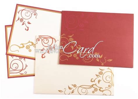 D 4982 Red Color Shimmery Finish Paper Designer Multifaith Invitations