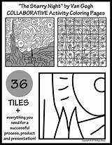 Collaborative Gogh Starry Elementary Tiles Graphique sketch template