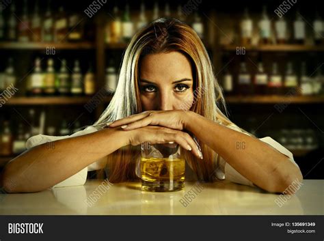 Drunk Woman Alone Image And Photo Free Trial Bigstock