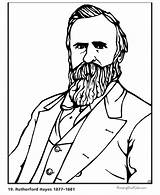 Rutherford Coloring Hayes Pages President Biography Patriotic Presidents Printing Help 19th Go Print Printables Usa sketch template