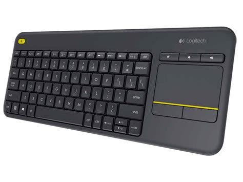 logitech   wireless keyboard  touchpad black