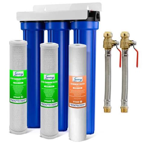 Ispring Whole House Water Filter System With Ball Valve Triple Stage 12