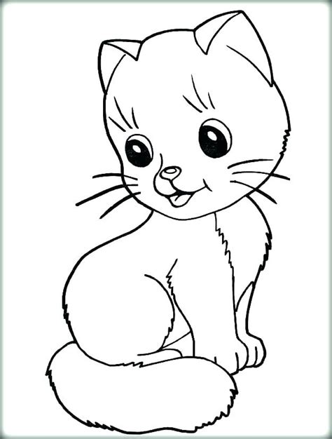 cute kitten coloring pages  getdrawings