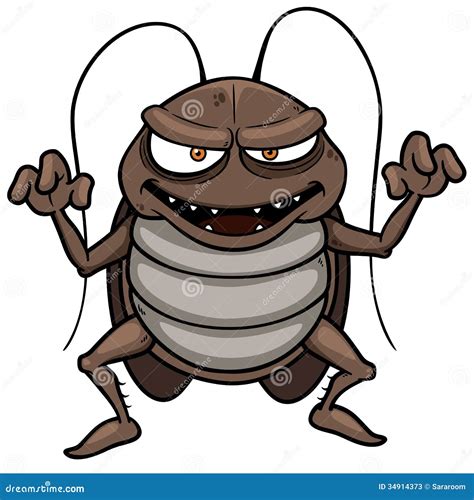 cartoon cockroach stock  image
