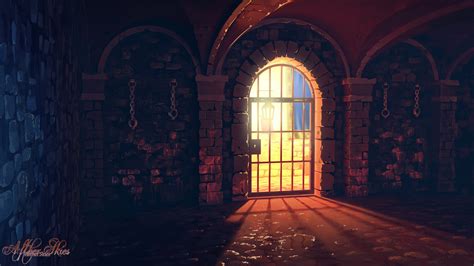 artstation fantasy prison cell