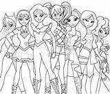 Girls Superhero Dc Wonder Coloring Pages Woman sketch template