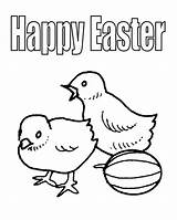 Easter Colouring Chicks Sheets Happy Colour Print Printables Kids Bunny sketch template