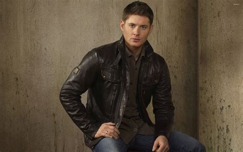 Jensen Ackles With A Leather Jacket Wallpaper Male