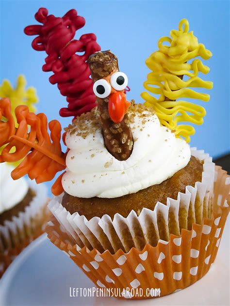 Turkey Cupcakes For Thanksgiving The Shabby Creek Cottage