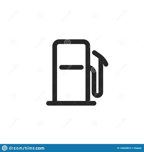 gas station icon vector  outline gasoline petrol  filling