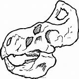 Protoceratops Coloring Skull sketch template