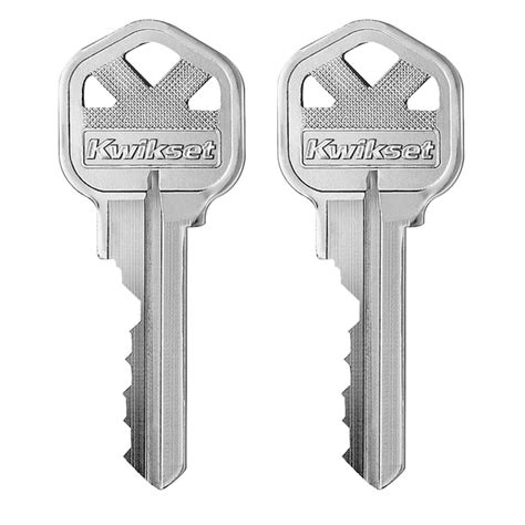 kwikset silver  cut brass houseentry key blank   key blanks