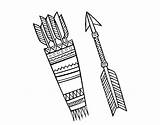 Coloring Indian Arrows Coloringcrew sketch template