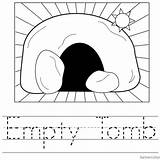 Tomb Empty Risen sketch template