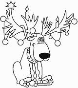Coloring Deer Christmas Pages Year Happy Supercoloring Printable Kids Colouring Moose Clipart Kleurplaat Color Sheets sketch template