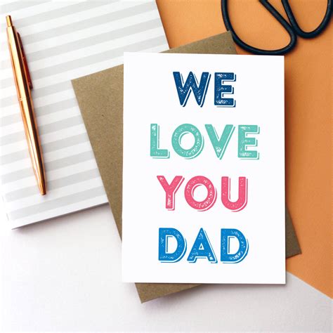 love  daddy dad grandad fathers day card    punctuate