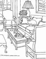 Bedroom Coloring Pages Getcolorings sketch template