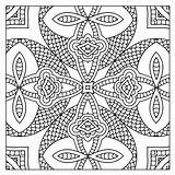 Kaleidoscope Coloring Pages Getcolorings Square sketch template