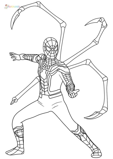 ideas  coloring iron spider infinity war coloring pages