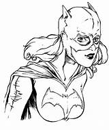 Batgirl Pages Potrait Coloring Color sketch template