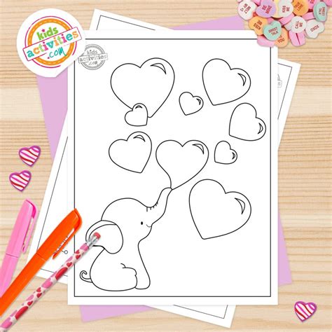 preschool valentine coloring pages  print color kids activities blog