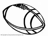 Coloring Football Pages Ball American Sports Rugby Balls Printable Kids Color Sheets Filminspector Sheet sketch template